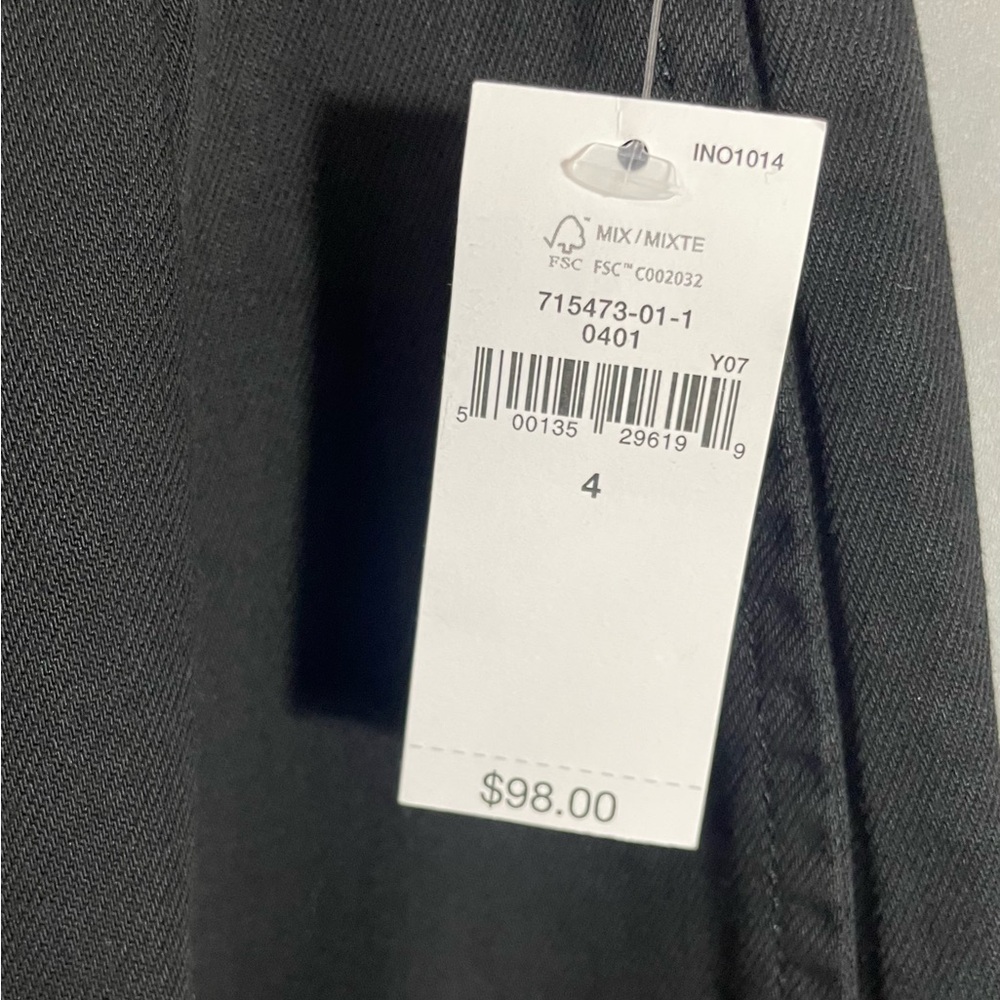 Gap X Doen High Rise Pleated Trouser Wide Leg Pant Black NWT - Picture 6 of 15
